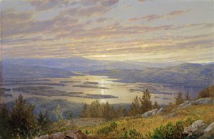 Lake Squam z Red Hill, 1874.