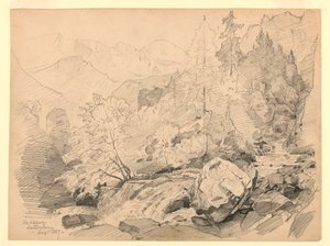 Krajina, Stechelberg, Lauterbrunnen, Švýcarsko od William Trost Richards