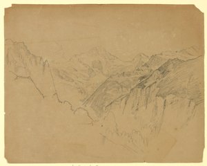 Studium krajiny, Lauterbrunnen, Švýcarsko od William Trost Richards