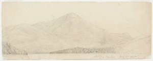 Whiteface Mountain, 1855 (grafit na lesklém papíru) od William Trost Richards