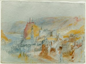 Cochem při pohledu shora Endertal od Joseph Mallord William Turner