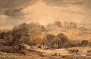 Hrad Donnington, Newbury, Berkshire od Joseph Mallord William Turner
