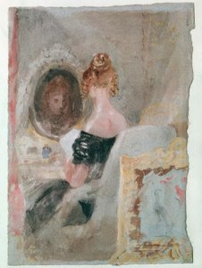Interiér v Petworth House: žena před zrcadlem od Joseph Mallord William Turner