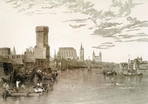 Pohled na Kolín nad Rýnem od řeky od Joseph Mallord William Turner