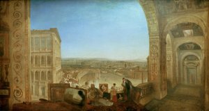 Řím, z Vatikánu. Raffaelle v doprovodu La Fornariho od Joseph Mallord William Turner