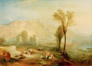 Jasný kámen cti (Ehrenbreitstein) a hrobka od Joseph Mallord William Turner