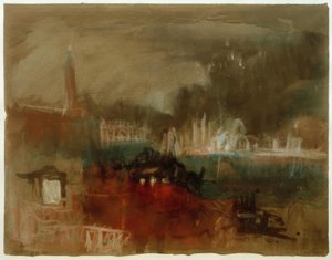 Benátky: Ohňostroj na Molo od Joseph Mallord William Turner