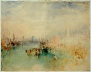 Benátky: Doprava z Riva degli Schiavoni, poblíž Ponte dellArsenale od Joseph Mallord William Turner