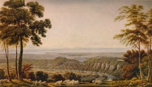 Pohled z Wyndd Cliff, poblíž Chepstow - Ráno, c1820, 1938 od Joseph Mallord William Turner