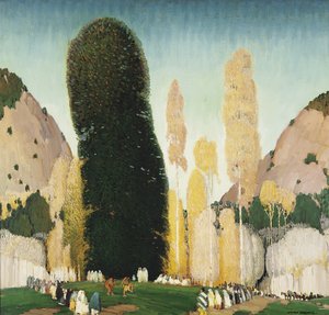 A Mountain Ceremony, cca 1930 (olej na plátně) od William Victor Higgins