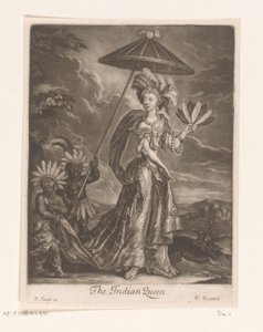 Portrét Anne Bracegirdle jako královny Indická královna (titul na předmětu) od William Vincent