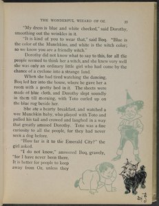 Ilustrace z knihy "The wonderful Wizard of Oz" od Lymana Franka Bauma od William Wallace Denslow