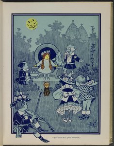 "Musíš být velká čarodějka", ilustrace z knihy "The wonderful Wizard of Oz" od Lymana Franka Bauma