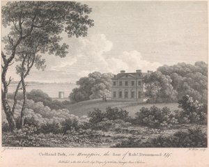 Cadland Park, v Hampshire, sídlo Roberta Drummonda, Esquire (vyd. W. Watts); strana 56 (první díl) od William Watts
