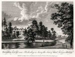 Pendhill Court poblíž Bletchenley v Surry, sídlo George Scullard Esquire, 1776