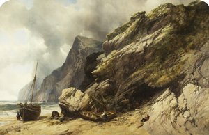 Cheyne Beach, Ilfracombe, kolem roku 1845 (olej na plátně)