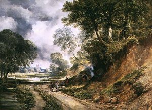 Gypsies Camping by a Path (olej)