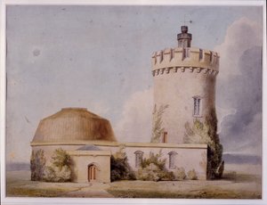 The Observatory and Proposed Additions, c.1830 (akvarel na kartě)
