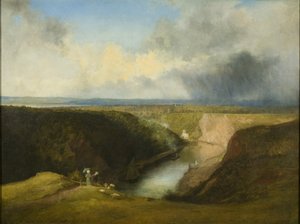 Pohled na Avon Gorge z Observatory Hill, c.1830