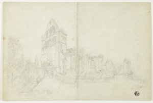 Byland Abbey, Yorkshire od William Westall