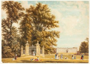 Vstup na Avenue z Clare Hall Piece, Cambridge od William Westall