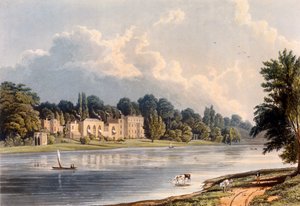 Papežova vila v Twickenham, 1828 od William Westall