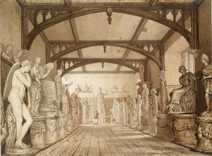The Sculpture Gallery ve zkušebních školách, Oxford, 1813 od William Westall