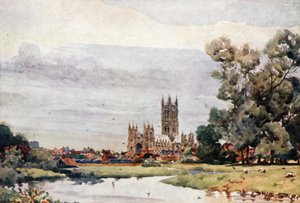 Canterbury from the Meadows (barevné lito) od William Wiehe Collins