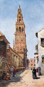 Cordoba, věž Campanario (barevná lito)