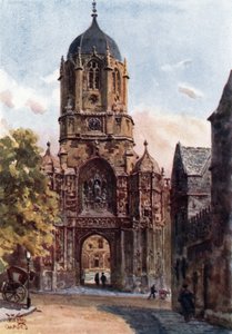 Oxford, Christchurch Gateway (barevné lito) od William Wiehe Collins