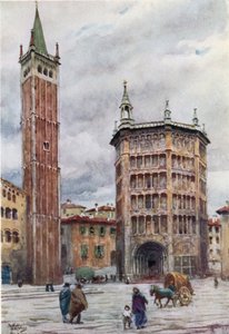 Parma. Katedrála a baptisterium (barevné lito)