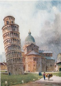 Pisa. Campanile a Duomo (barevné lito) od William Wiehe Collins