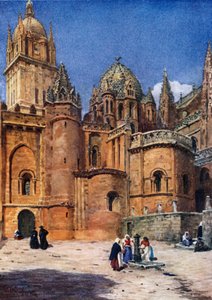 Salamanca, stará katedrála (barva litho) od William Wiehe Collins