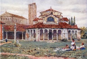 Torcello. Sta Fosca a katedrála (barva litho) od William Wiehe Collins