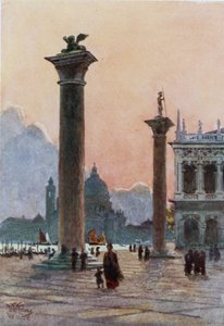 Benátky. Lev S. Marka (barva lito) od William Wiehe Collins