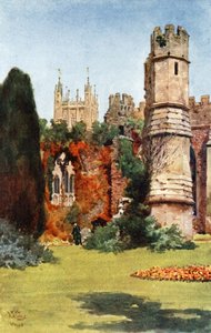 Wells, ruiny hodovní síně (barevné lito) od William Wiehe Collins