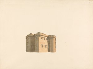 Hrad Cluny, Aberdeenshire, Skotsko: Perspektiva od William Wilkins