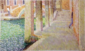 Sotoportego del Traghetto, 2011 (olej na plátně) od William Wilkins