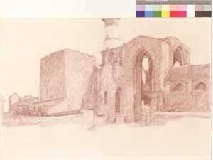 St Mathieu, opatství a maják od William Wilkins