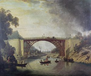 Litinový most poblíž Coalbrookdale, kolem roku 1780