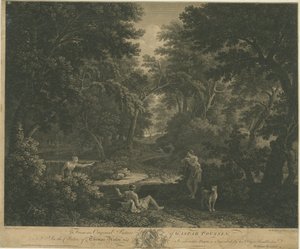 Shugborough – Woodland scene: rytina a [?polovina pozdního 17. století]