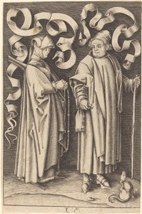 Návštěvníci kostela od William Young Ottley after Israhel van Meckenem