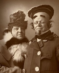 Harry Nicholls a Herbert Campbell, britští herci Královna a král, 1888. od William and Daniel Downey