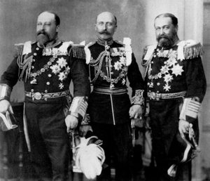Princ z Walesu a jeho bratři na svatbě vévody z Yorku, 6. července 1893 1964 od William and Daniel Downey