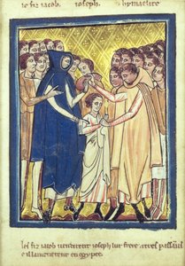 Josefa prodali jeho bratři z knihy Bible Pictures, kolem roku 1250
