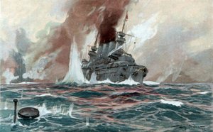Ponorka, cca 1905 (akvarel)