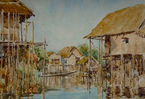 903 Vesnice Pauk-Pa (1), jezero Inle od Wilson Clive