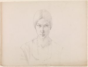 Autoportrét (tužka na papíře) od Winifred Knights