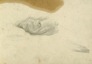 Studie pro spící ženu pro Santissima Trinita, kolem 1924-30 (tužka na papíře)