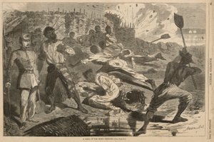 Shell in the Rebel Trenches, od Harpera od Winslow Homer